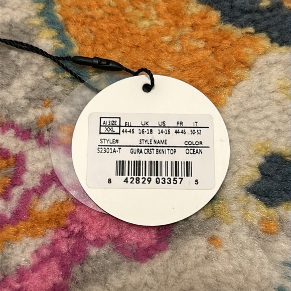 Andrea Iyamah Women's Teal Sweetheart Neck Tie Gura Halter Top NWT Size XXL - Picture 7 of 8